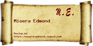 Misera Edmond névjegykártya